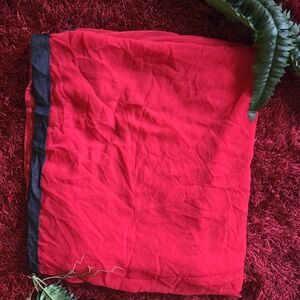 Simple Red and Black Saree